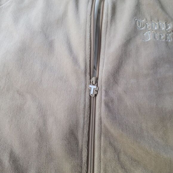 Teddy Fresh Velour Full Zip Track‎ Jacket Lined Size 2XL Beige NWT - Picture 6 of 11
